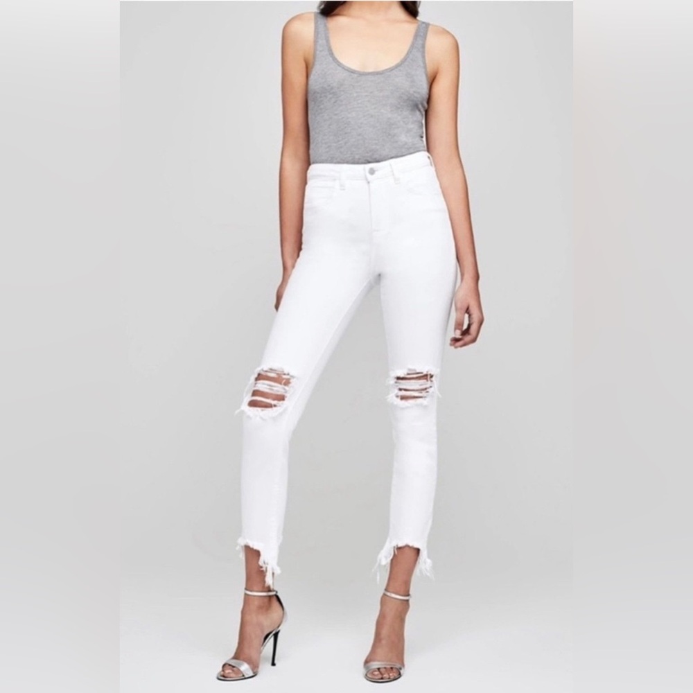 L’agence High Line High Rise Distressed Stretch Skinny Jeans Size 27